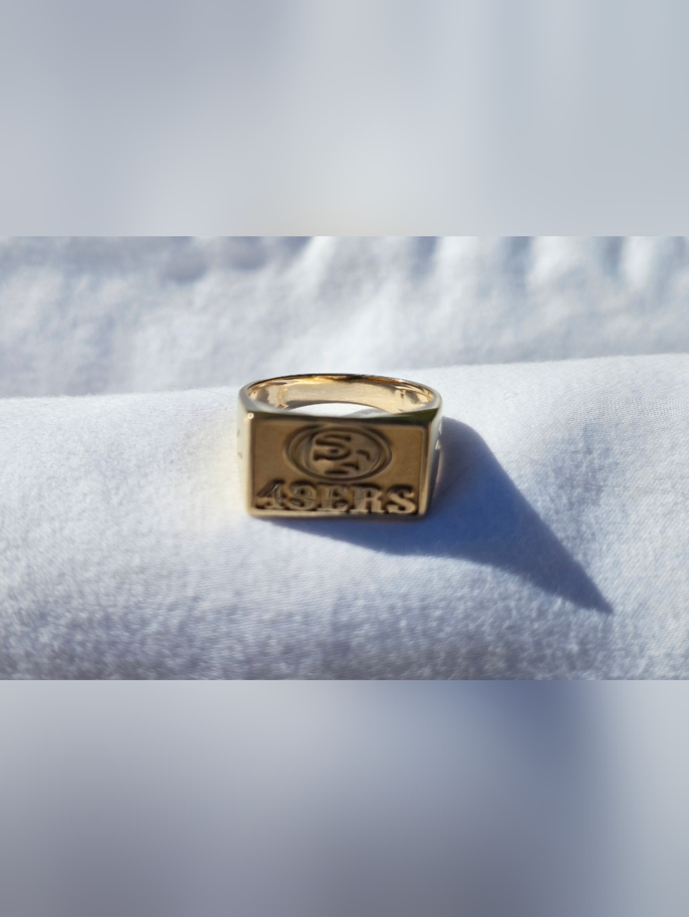 Vintage San Francisco 49ers 10K Gold Ring NFL Licensed Michael Anthony Signet - Picture 4 of 7